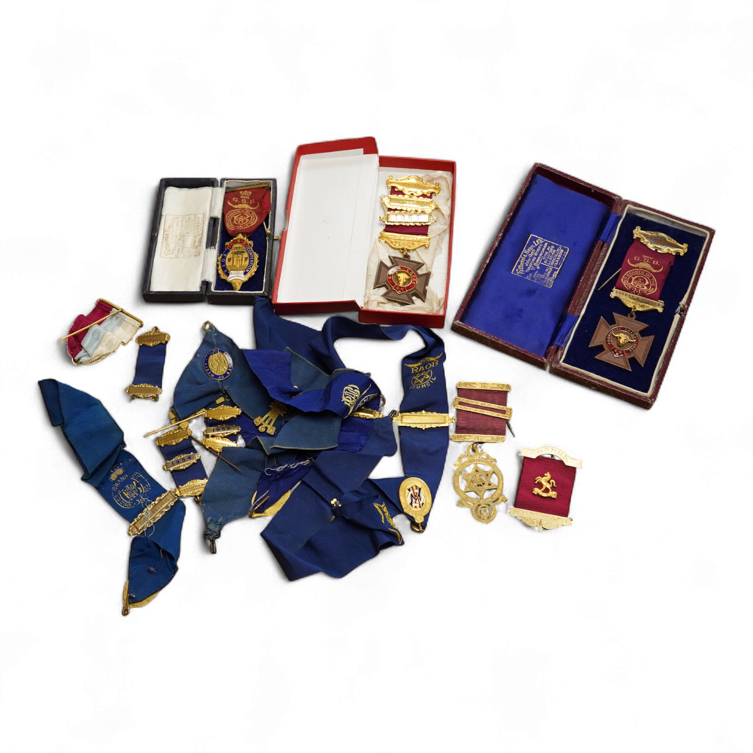 Collection of masonic and buffalo medals